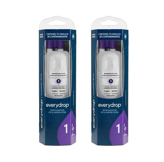 Two everydrop refrigerator ice and water filter packages on a white background